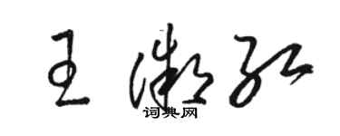 骆恒光王微红草书个性签名怎么写