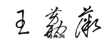 骆恒光王荔薇草书个性签名怎么写