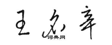 骆恒光王名辛草书个性签名怎么写