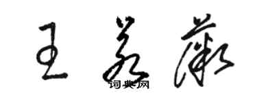 骆恒光王若薇草书个性签名怎么写