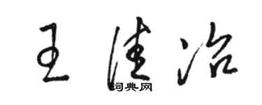 骆恒光王佳冶草书个性签名怎么写