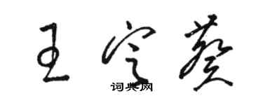 骆恒光王定葵草书个性签名怎么写