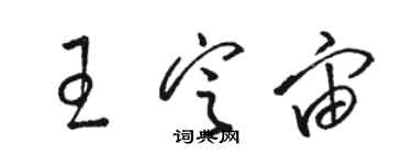 骆恒光王定宙草书个性签名怎么写