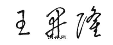 骆恒光王开隆草书个性签名怎么写