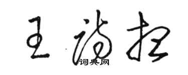 骆恒光王诗想草书个性签名怎么写