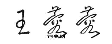 骆恒光王蓉蓉草书个性签名怎么写