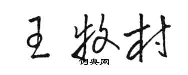 骆恒光王牧村草书个性签名怎么写