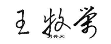 骆恒光王牧荣草书个性签名怎么写
