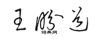 骆恒光王盼道草书个性签名怎么写