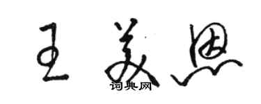 骆恒光王美恩草书个性签名怎么写