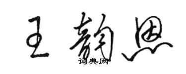 骆恒光王韵恩草书个性签名怎么写
