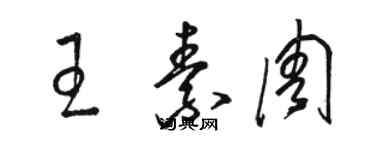 骆恒光王素周草书个性签名怎么写