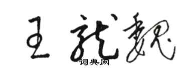 骆恒光王龙魏草书个性签名怎么写