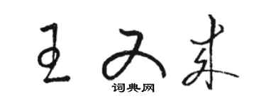 骆恒光王又来草书个性签名怎么写