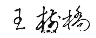 骆恒光王树桥草书个性签名怎么写