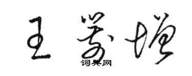骆恒光王箭增草书个性签名怎么写