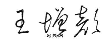 骆恒光王增颜草书个性签名怎么写