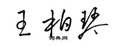 骆恒光王柏琴草书个性签名怎么写