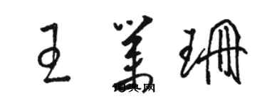 骆恒光王业珊草书个性签名怎么写