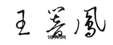 骆恒光王响凤草书个性签名怎么写