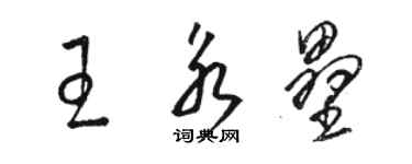 骆恒光王永垒草书个性签名怎么写