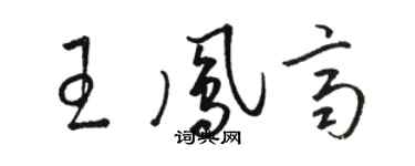 骆恒光王凤齐草书个性签名怎么写