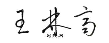 骆恒光王林齐草书个性签名怎么写
