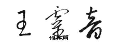 骆恒光王灵音草书个性签名怎么写