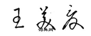 骆恒光王美夏草书个性签名怎么写