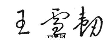 骆恒光王雪韧草书个性签名怎么写