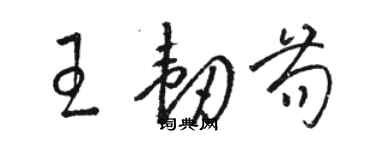 骆恒光王韧苟草书个性签名怎么写