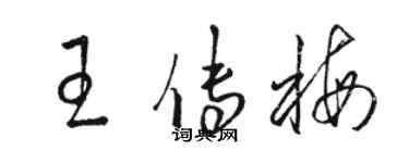 骆恒光王传梅草书个性签名怎么写