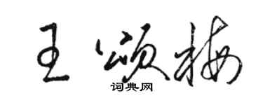 骆恒光王颂梅草书个性签名怎么写