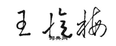 骆恒光王忆梅草书个性签名怎么写