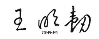 骆恒光王明韧草书个性签名怎么写