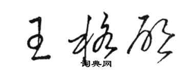 骆恒光王格启草书个性签名怎么写