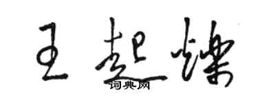 骆恒光王起烁草书个性签名怎么写