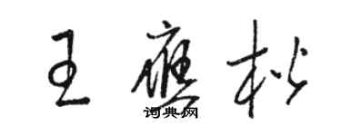 骆恒光王应楷草书个性签名怎么写