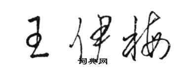 骆恒光王伊梅草书个性签名怎么写