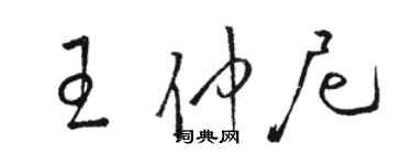 骆恒光王仲尼草书个性签名怎么写