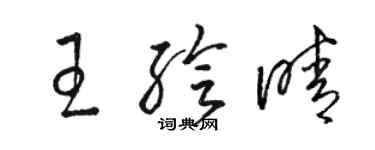 骆恒光王绘晴草书个性签名怎么写