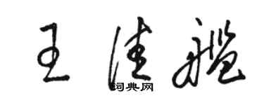 骆恒光王佳舰草书个性签名怎么写