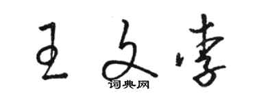 骆恒光王文李草书个性签名怎么写