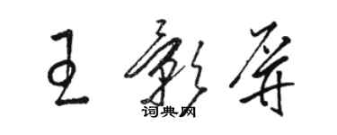 骆恒光王影屏草书个性签名怎么写