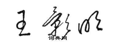 骆恒光王影明草书个性签名怎么写
