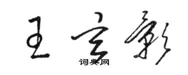 骆恒光王玄影草书个性签名怎么写