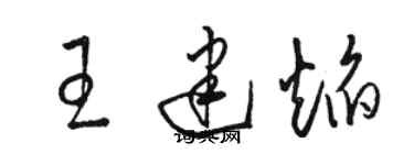 骆恒光王建焰草书个性签名怎么写