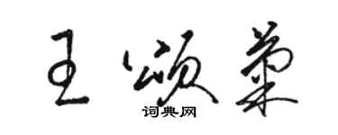骆恒光王颂菊草书个性签名怎么写