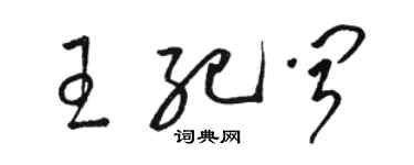 骆恒光王纪闻草书个性签名怎么写