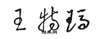 骆恒光王特玛草书个性签名怎么写